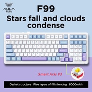 AULA F99 PRO Customized Machanical Keyboard Hot Swap RGB 99 Keys Tri-model Bluetooth 5.0/2.4G Wirele