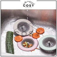 COSY Saringan Wastafel Cuci Piring Silikon Warna Cantik│Penyaring Kitchen Sink│Filter Penyaring Lubang Saluran Air Kamar Mandi│Penutup Wastafel Jaring Anti Sumbat Berkualitas