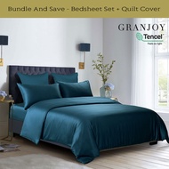 Granjoy Tencel Bundle Set - Tencel Bedsheet Quilt Cover Set - FREE Pillowcase Set with Purchase