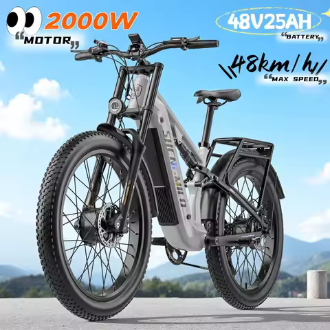 New Shengmilo S600 POR Electric bike 2000w dual motor 48V 25AH battery Electric bicycle 26 inch fat 
