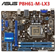 เริ่มต้น LGA 1155 ASUS P8H61-M LX3เมนบอร์ด DDR3 16GB H61 P8H61 M LX3เดสก์ท็อปเมนบอร์ดบอร์ดระบบ SATA II PCI-E 2.0 PCI-E X16นำมาใช้