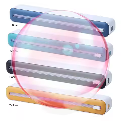 Waterproof Plastic Wrap Dispenser with Slide Cutter Saran Wrap Dispenser for Food Packaging in Resta