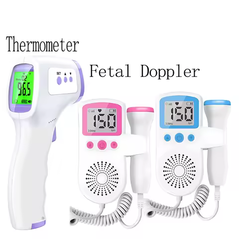 Medical Temperature Infrared Thermometer Forehead Digital Non-contact Thermomete or 3.0MHz Doppler F