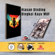 HIASAN DINDING Akame Attack On Titan Theme Decoration wall Decoration/MDF Frame Decoration/wall Display/Aesthetic/wall decor wall Decoration/wall Mounted Display/Home decor/Room Decoration/Room Decoration/Akame Atta Theme Frame Display