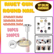 7.3mm Specialized for Nail Gun Screw Nail Concrete Fire Nail Gun Ceiling Round Nail 25mm 螺丝钉 Tembak