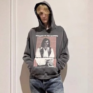 4L2F ERD Melancholy Fu Second Generation Retro Portrait Sweatshirt High Street Washed Distressed Cas