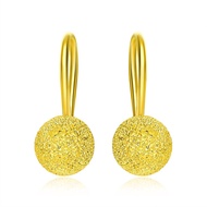 CHOW TAI FOOK 999.9 Pure Gold Earring - Grainy Sphere F149633