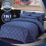 BORONG CADAR HOTEL HIGH QUALITY (7IN1) COMFORTER SET PATTERN KOTAK - READY STOCK SHIP SAME DAY
