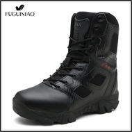 Fuguiniao New Men's boots Martin boots Training boots Army boots Special forces boots Breathable Large size Sticky Combat boots（Free shipping）