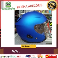 PROMO HELM KYT KYOTO GLOSSY#BLUE DOFF BIRU DOFF - Xl