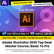 Video Course - Adobe Illustrator 2025 Top Gear Master Course; Basic To Pro | Learn Adobe Illustrator