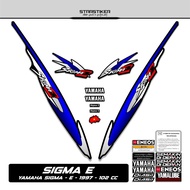 Yamaha Sigma 100 Striping Motif 27 Sticker Sigma 2 Stroke Sticker Decal Duck 2T 100cc Strx