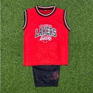 NEWEST Lakers Children's Basketball Singlet Set Ages 1-15 Years - Elementary and Middle School Child