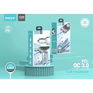 Saver PINZY C60w QC3.0+20W PD Car Charger 3 Port USB 5A Plus Cable