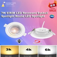 ⚠️[2Tahun Warranty] ⚠️7W SIRIM LED Recessed Eyeball Spotlight Round LED Downlight Spotlight Spot light Ceiling Light