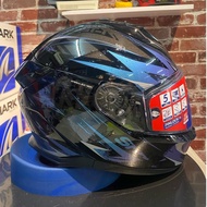 ECE 2206 Shark D-Skwal 3 Blast-R Blue Glitter Full Face Shark Helmets Shark Helmet Shark Helmets