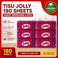 (6 Pcs) Jolly Tissue 180 Sheets 1 Pack contains 6 Tissue Packs