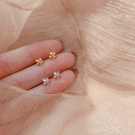 S925 Silver Small Flower Earrings for Women Hypoallergenic Hikaw for Girls Piercing Stud Earrings Ac