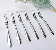 Appetizers Dessert Cake Forks, 5.6 Inch, Food Safety Grade Material 18/10 Stainless Steel 2-tine Coc