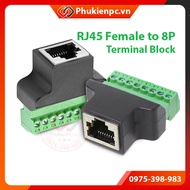 RJ45 Female to 8P8C Terminal Block screw for technology devices. convert RS232 RS422 RS485 to TCP/IP