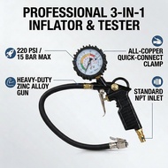 READY STOCK🔥 220PSI 3-in-1 Tire Inflator Pressure Gauge Air Compressor Gun Pengepam Tayar Kereta