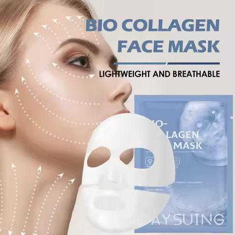 Bio Collagen Face Mask Shrink Hyaluronic Acid Deep Hydrating Overnight Mask Moisturizing Refreshing 