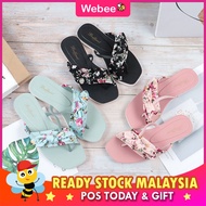 READY STOCK🔥WEBEE Yamina Women's Flat Shoes Kasut Wanita Sandal Flower