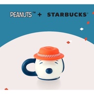 Starbucks PeanutsTM Mug + Starbucks Snoopy Ceramic Mug with Hat Lid