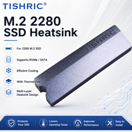 TISHRIC M.2 2280 SSD Cooler Heatsink with Thermal Silicone Pad Aluminum Alloy M.2 NVME SSD Radiator 