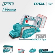 TOTAL Tools Cordless Planer + Battery + Charger (20V / 82 x 2m / Brushless) TRLI20401