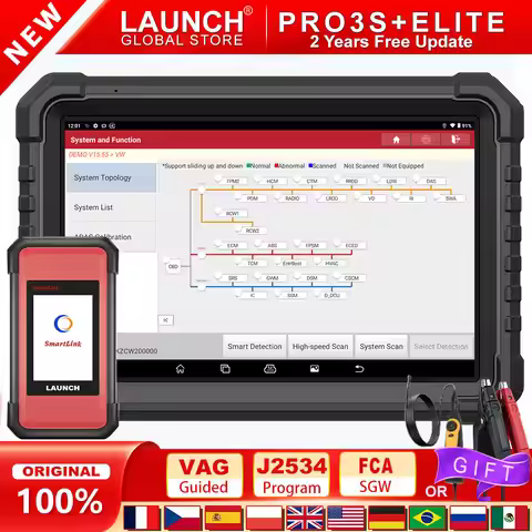 LAUNCH X431 PRO3S+ELITE Auto Car Scanner Pro3s+ Diagnose Tool Scan Diagnostic 37+ Resets Active AUTO
