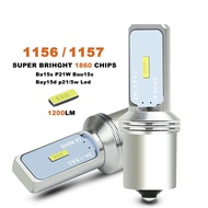 2X Car LED Bulb Signal Lamp 1156 Ba15s P21w Bau15s Py21w Car Led Canbus CSP 1860 SMD 1157 Bay15d P21