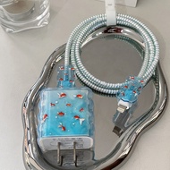 Every Year Have Fish, Suitable for 20W Apple 40W Charger Protective Case iphone17/16 Data Cable Sili