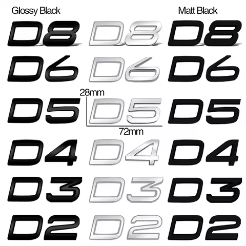 Car-Styling B3 B4 B5 B6 D2 D3 D4 D5 T3 T4 T5 Metal Letter Stickers Car Trunk Body Emblem For Volvo X