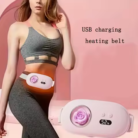 USB charging portable menstrual heating pad, menstrual abdominal and waist heating massage pad, elec