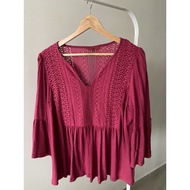 PINK FLOWY BLOUSE/ LOOSE BLOUSE