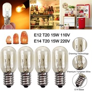 5pcs  AC 110V E12 15W Refrigerator Bulb E14 220V 15W Himalayan Salt Lamp Bulb Light Bulb Freezer Lig