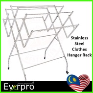 Foldable Mobility Stainless Steel Clothes Hanger Drying Rack / Rak Penyidai Baju/不锈钢晒衣架