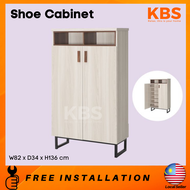 (FREE Installation + Shipping) KBS Greenport Shoe Cabinet / Soft Close Door / Oak Shoe Rack / Shoe S