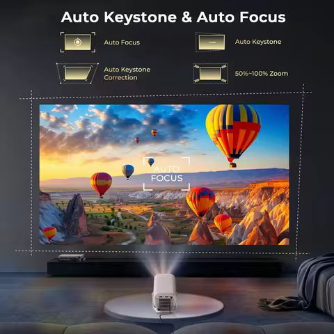 X3 Projector AI Visual Calibration Native Full HD 1080P 4K Support Android14 600ANSI Dual Wifi6 BT5.
