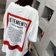 Vetements Red Patch logo T-shirt with large print on the back Vetements Tee VtmT- T-shirt for male a