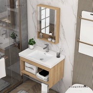 Small Apartment Solid Wood Washbasin Narrow Cabinet Super Washbasin Bathroom Counter Combination Bas