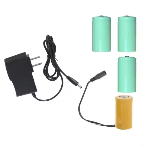 68TA Battery Eliminators AC100-240 to 6V 4x1.5V LR20 D Dummy Battery for Flashlights