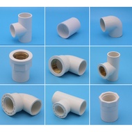 PVC Water Supply Pipe Fitting Tee Cross Straight Elbow Equal Connector Inner Diameter 20mm 25mm 32mm Plastic Joint Irrig