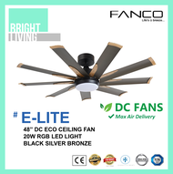 Fanco E-lite 48" Ceiling Fan with 20W RGB LED Light Kit