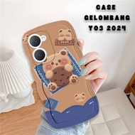 HP VIVO Y03 Wave Softcase - Phone Case - VIVO Y03 Wave - External.Acc - BEAR Motif - Fashion Case - 