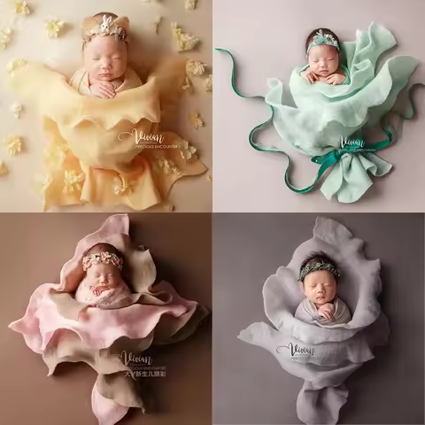 Newborn Photo Props Felt Fabric DIY Modeling Bouquet Shape Posing Decorative 50x50cm Wool Felt Blank