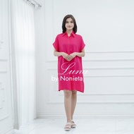 Nonieta Luna Daster Kekinian Terbaru Busui Bumil Baju Tidur Premium Rayon Polos Wanita Dress Homedre