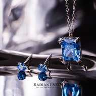 MARIGOLD12 Constellation Star Birthstone 925 Sterling Silver Necklace Earring Gift Box Set [MMS250-K