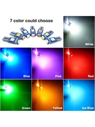 10ชิ้นT5หลอดไฟLed W3W W1.2W Led C An Busรถภายในไฟแดชบอร์ดร้อนตัวบ่งชี้ลิ่มอัตโนมัติเครื่องมือโคมไฟ12